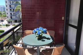 RIVIERA: M6 PRAÇA DAS ARTES 24 Duplex, Perto da Praia, Vista para as Piscinas, 3Dorms+Sala Íntima, 2½Banh, 2Gar, Ar+Ventiladores, Wi-Fi, Tela de Proteção, Varanda com Churrasqueira Ecológica, até 8-9H
